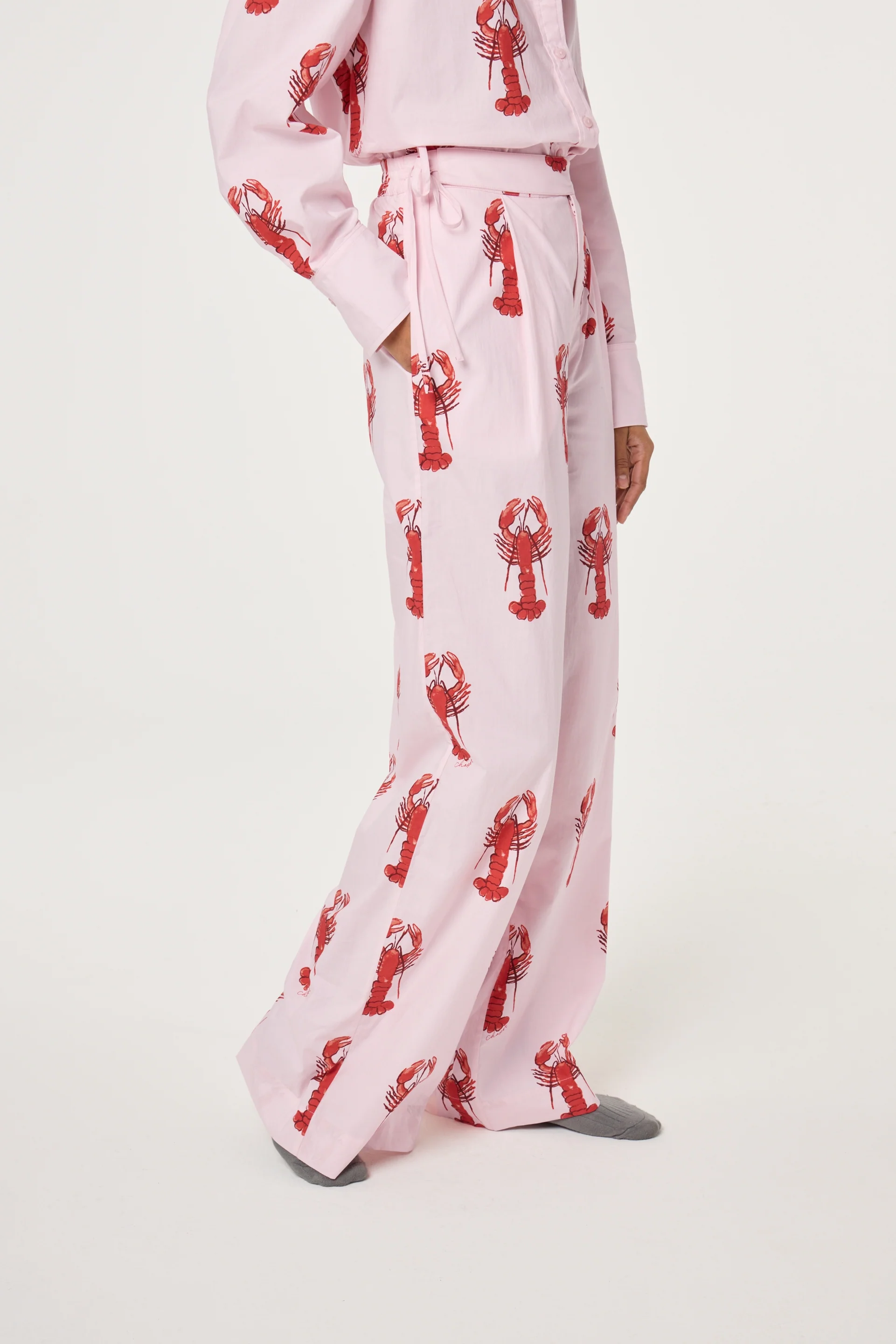 Vivien Trousers | Cherry Blossom/Tangerine Tango - Image 2